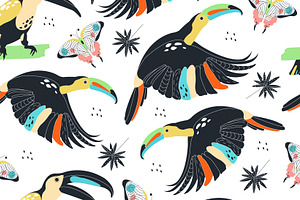 Seamless Zoo Patterns