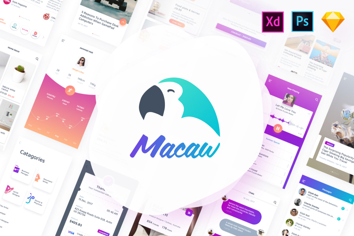 Macaw UI Kit, an UI Kit Template by UIMint (Photo 1 of 8)