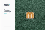 Wood Pin Badge Mockup, a Product Mockup by Mokr (Thumbnail 1 of 12)