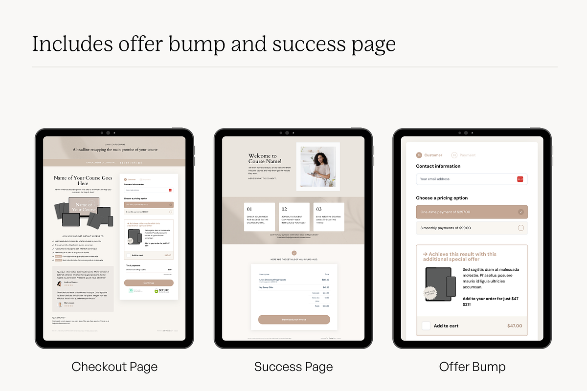ThriveCart Checkout Template, a Landing Page Template by Pixel & Flow (Photo 4 of 8)