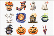 Retro Halloween Clipart, an Illustration by Sublimation Artist (Thumbnail 3 of 6)