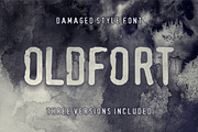 Old Fort Damaged Style Display Font, a Serif Font by Vintage Font Lab (Thumbnail 1 of 5)