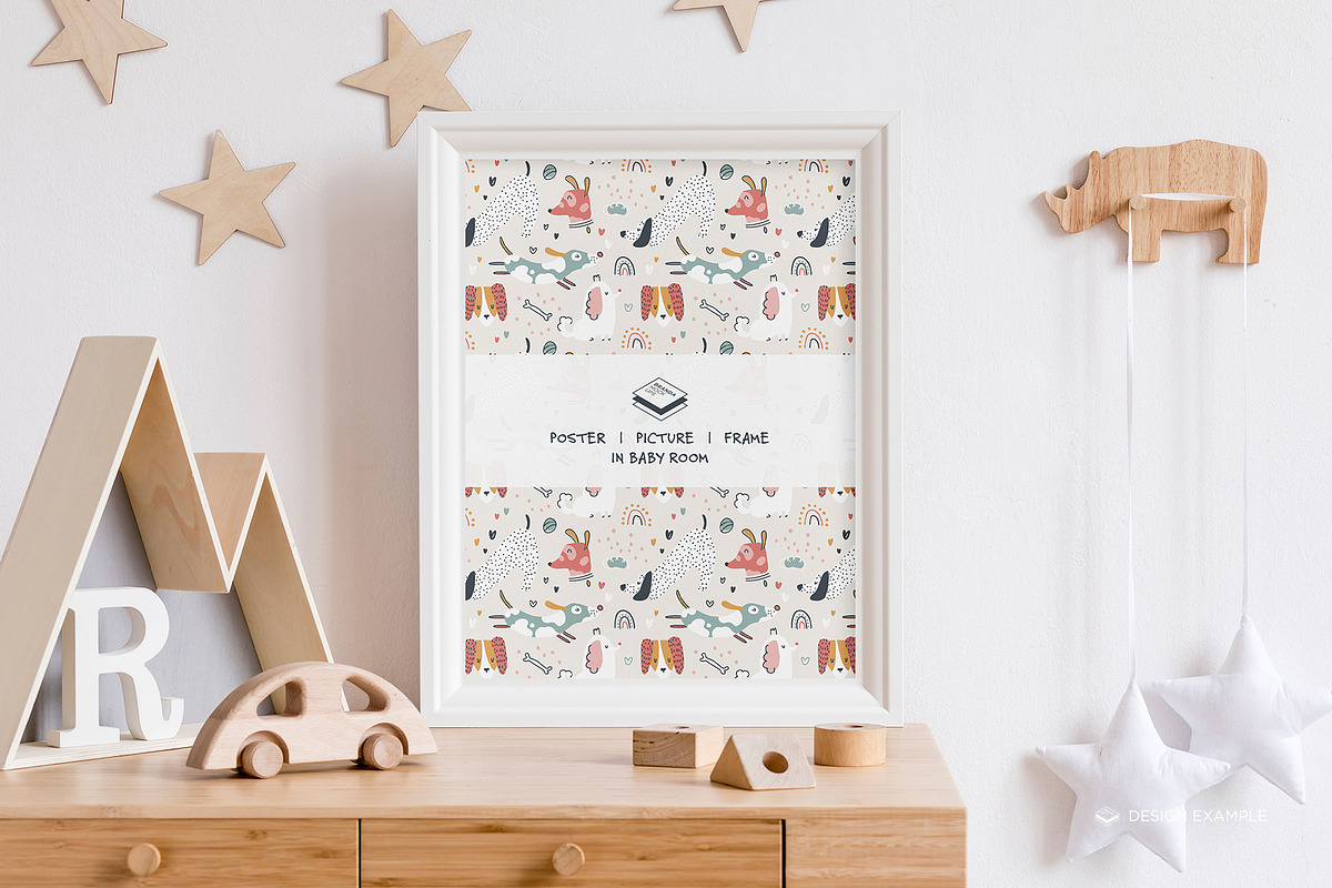 Portrait Frame in Baby Room Mock-up, a Print Template by Branda Keeps (Photo 21 of 30)