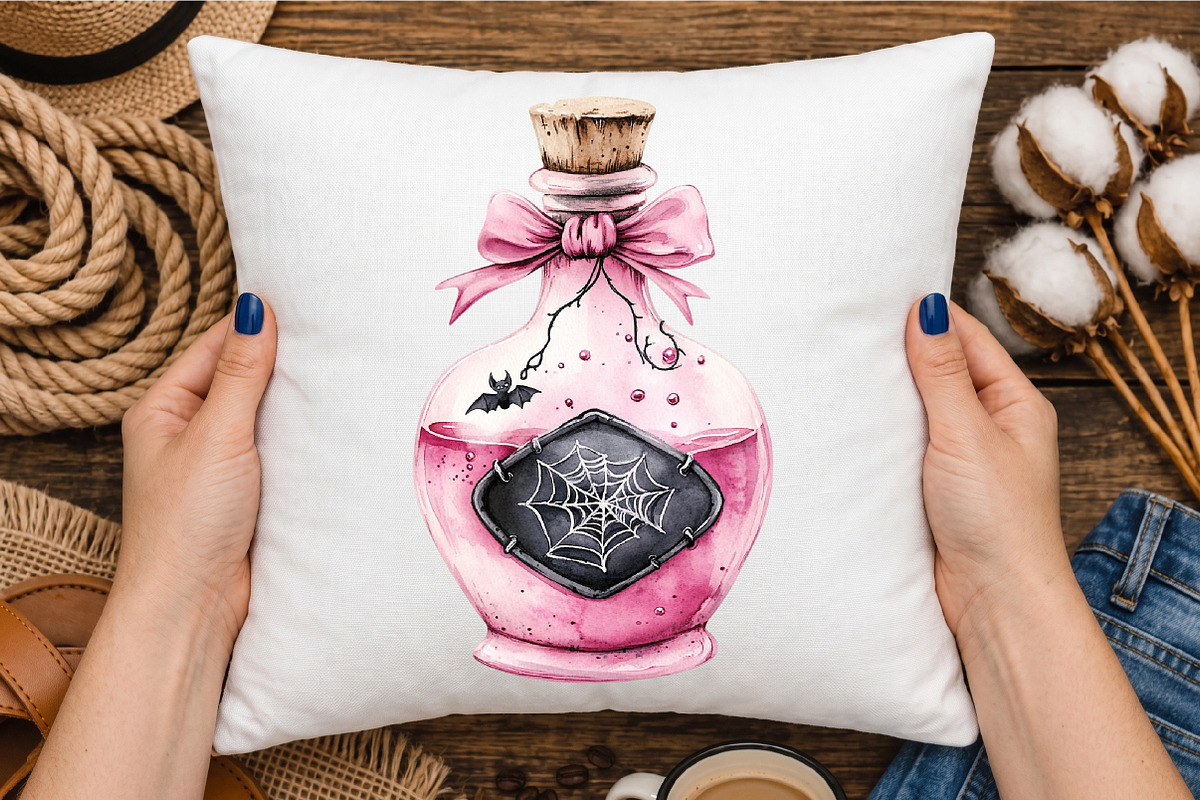 Preppy Pink Halloween Clipart, a Seasonal Illustration by designcity5 (Photo 4 of 5)