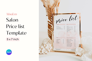 Simple Price List Canva Template