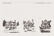Countryside House Sketch Collection, an Object Illustration by TheMountBirdStudio (Thumbnail 6 of 8)