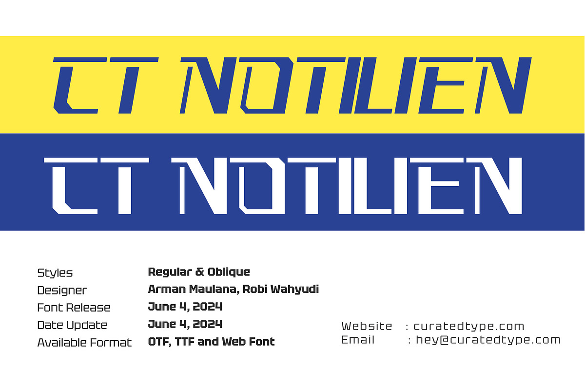 Notilien - Display Font, a Sans Serif Font by CuratedType Studio (Photo 5 of 7)