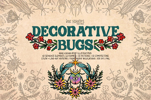 Decorative Bugs | Hand-drawn Bettles