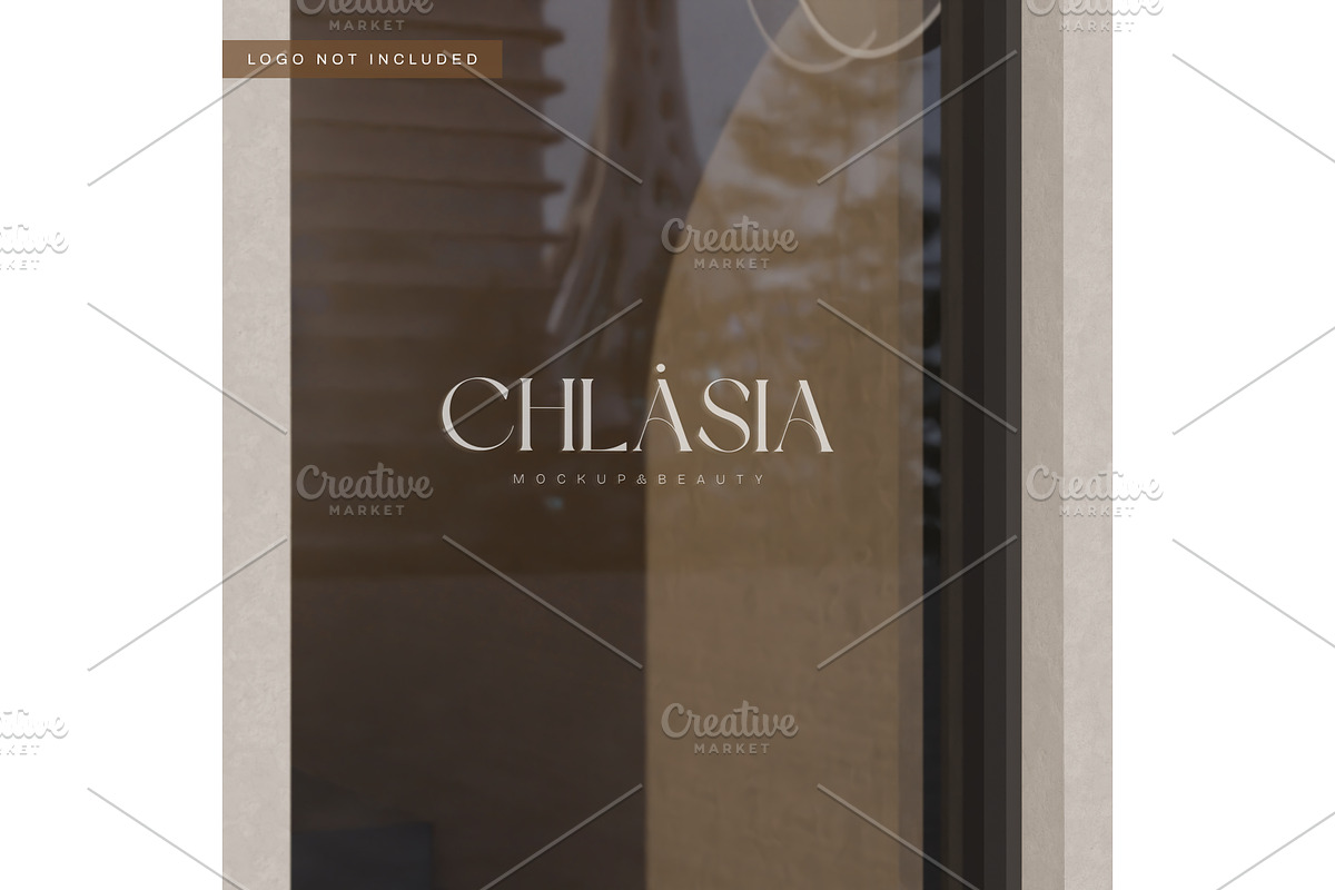 Window glass logo mockup, an Advertising Mockup by Mockthethics. (Photo 10 of 11)