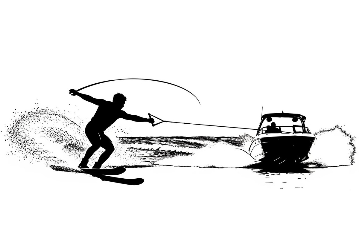 Water Ski Silhouette Vector Bundle, an Illustration by Designs_River (Photo 3 of 51)