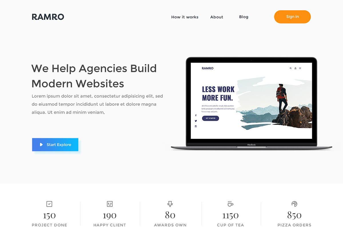 Ramro Web UI Kit - About us, an UI Kit Template by Danfe Designs (Photo 10 of 11)