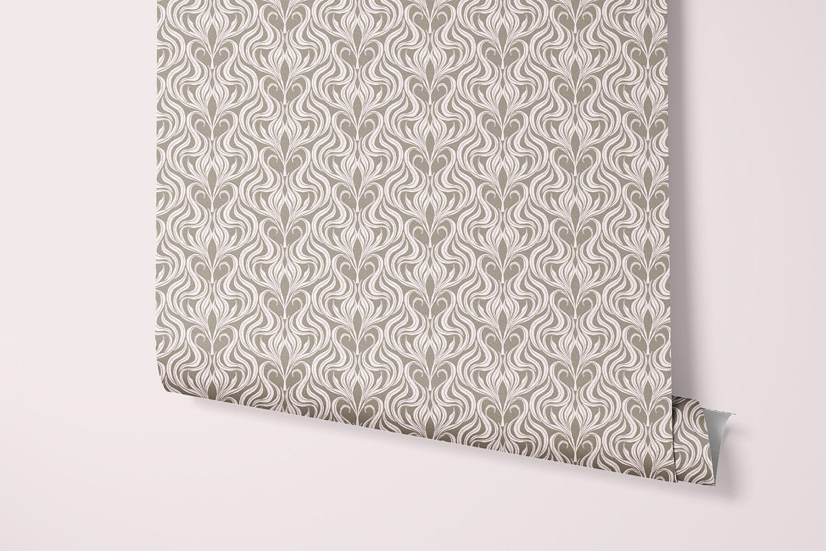 Stone Relief Damask Wallpaper, a Wallpaper Graphic by Bloomart Studio (Photo 5 of 6)