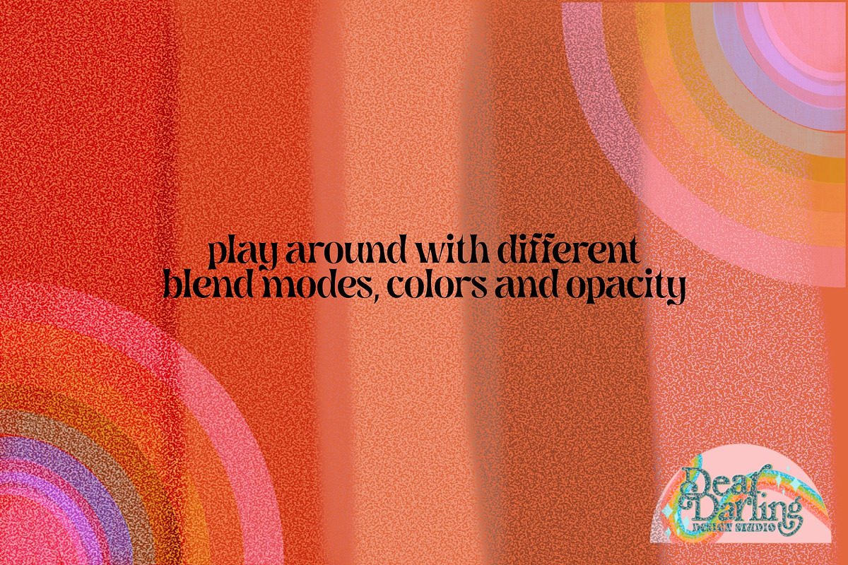 Retro Grain Procreate Brush Set, a Brush Add-On by Dear Darling Design (Photo 3 of 11)