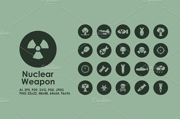 Nuclear Weapon Simple Icons