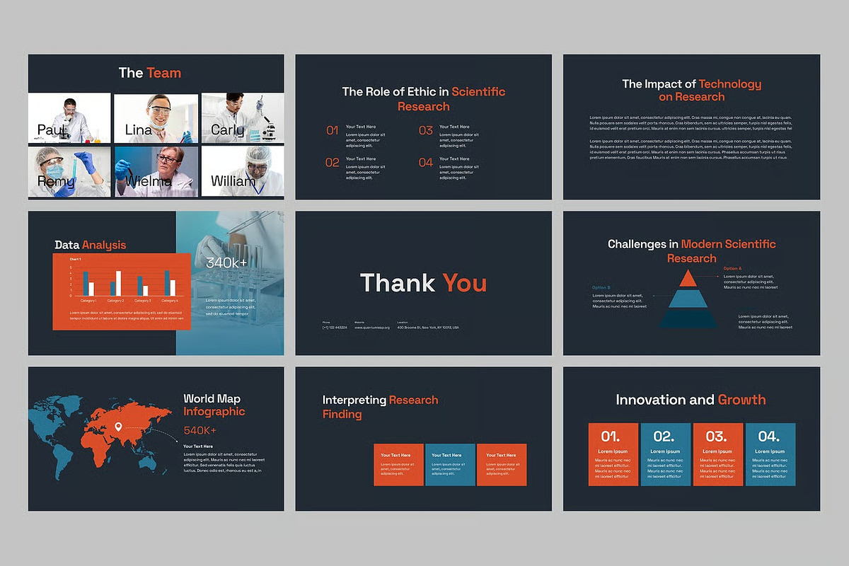 Science Research Keynote Templates, a Presentation Template by Fit-tee (Photo 3 of 4)