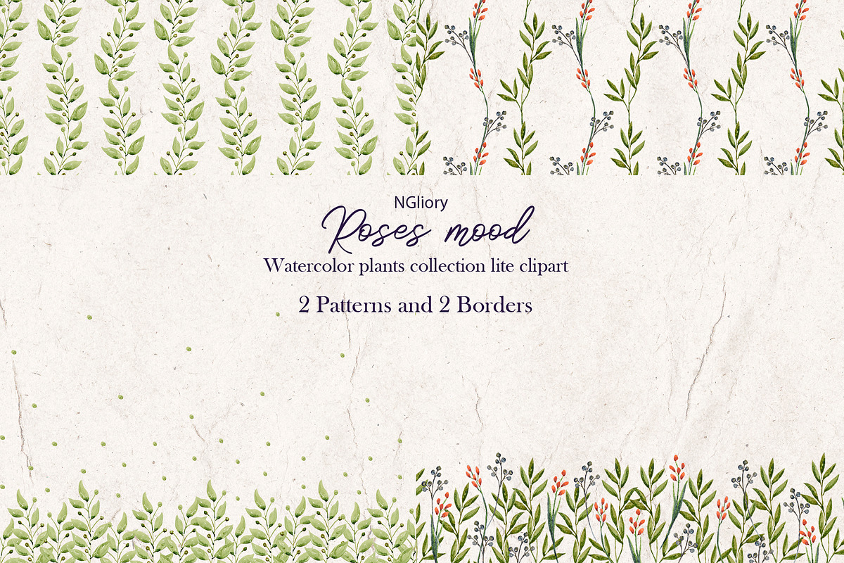 ROSE MOOD Patterns & Borders, a Pattern Graphic by NGliory (Photo 3 of 9)