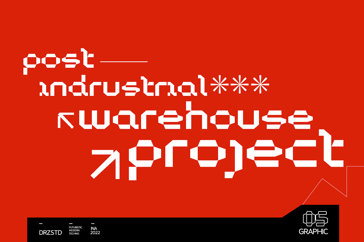 Sitewalk – Futuristic Pixel Font, a Sans Serif Font by Drizy (Photo 5 of 9)