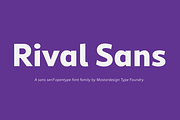 Rival Sans Font Family, a Sans Serif Font by Mostardesign Type Foundry (Thumbnail 1 of 10)
