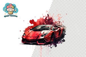 Lamborghini Watercolor Clipart