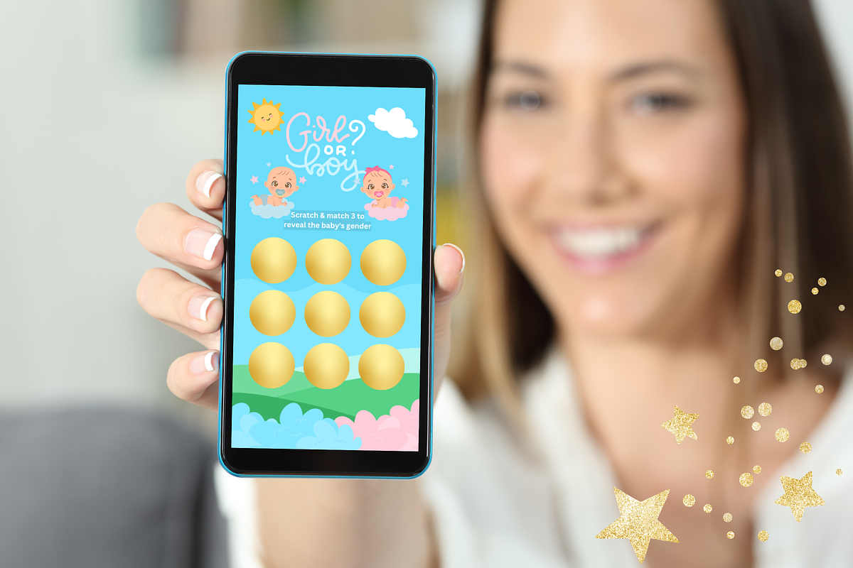 Girl Gender Reveal Scratch Card, a Social Media Template by SunshineStudioBoutique (Photo 2 of 8)