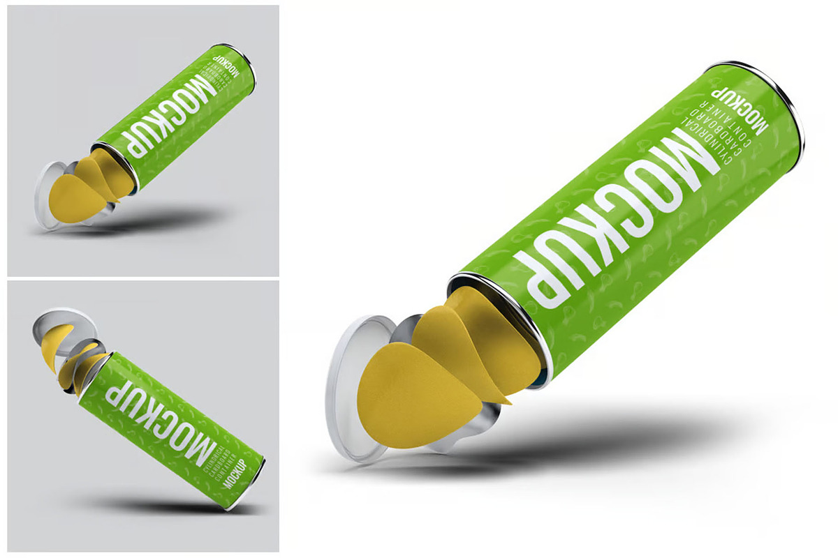 Cylindrical Container Mock-Up, a Packaging Mockup by DesignRushMarket (Photo 8 of 15)