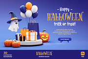 Halloween Banner Background, a Marketing Template by TandemStock (Thumbnail 1 of 3)