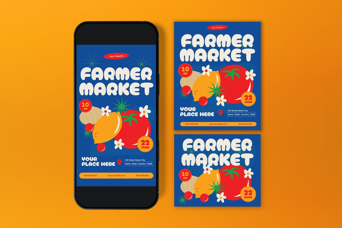 Farmer Market Flyer preview 3