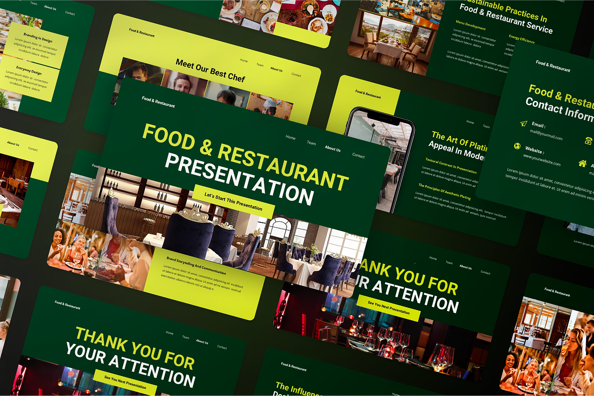 Food & Restaurant Google Slides, a Presentation Template by SquidPixey (Photo 6 of 7)
