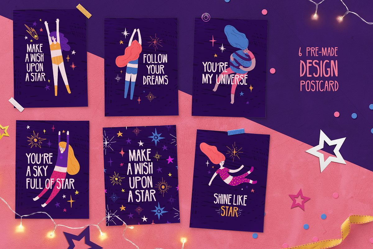 Space Girls set illustration, a Decorative Illustration by Uniyok (Photo 5 of 12)
