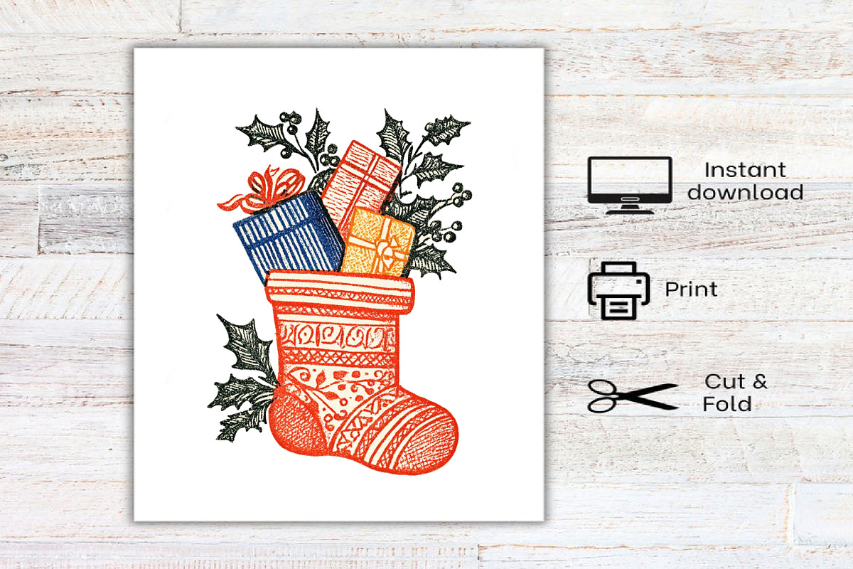 Christmas Hand-Drawn Element Clipart, an Illustration by Canvas Craft (Photo 8 of 8)