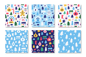 Winter Time Seamless Patterns