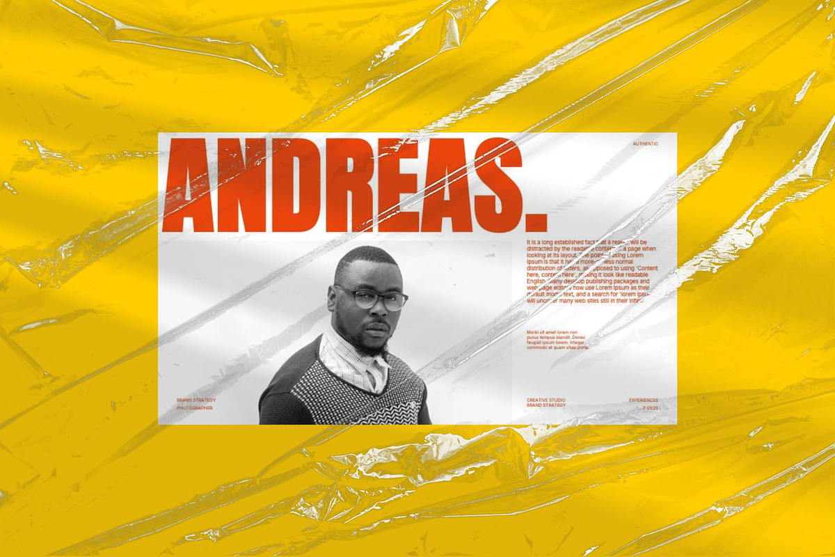 Andreas - Brand Portfolio PowerPoint, a Presentation Template by Creatorism (Photo 2 of 9)