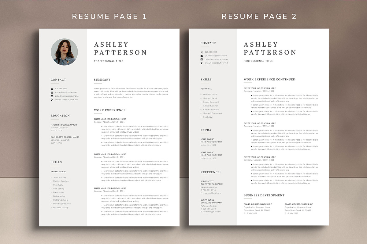 Resume Template 3 Page | CV Template, a Resume Template by UX-group (Photo 2 of 5)