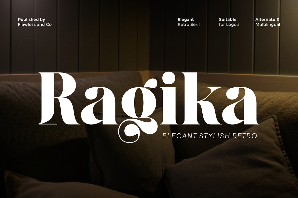 Ragika - Elegant Retro serif, a Serif Font by Flawless And Co (Photo 1 of 10)