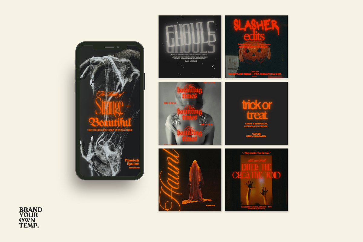 Halloween Instagram Canva Templates preview 4