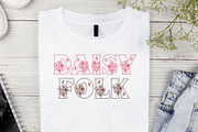 Daisyfolk - Floral Decorative Font, a Serif Font by AnningArts (Thumbnail 3 of 7)