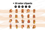 Cute Kawaii Capybara with Food, an Animal Illustration by Palau (Thumbnail 10 of 12)