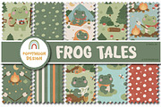 Frog Tales clipart & paper set, an Animal Illustration by Poppymoondesign (Thumbnail 2 of 5)