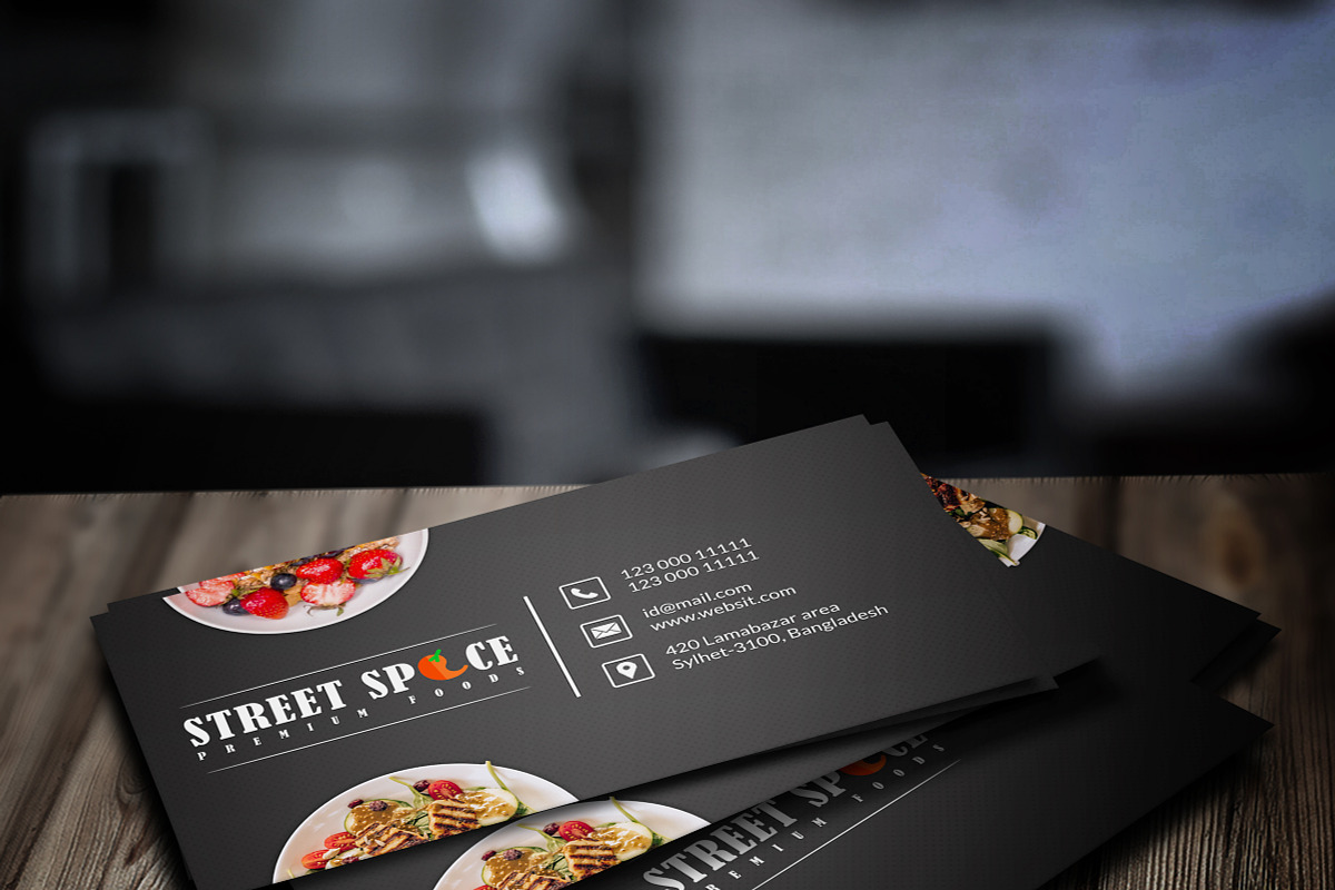 Food Business Card - Street Spice, a Business Card Template by Helal Shop (Photo 2 of 2)