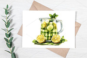 Luxury Green Gingham Summer Clipart, an Illustration by Canvas Craft (Thumbnail 7 of 7)