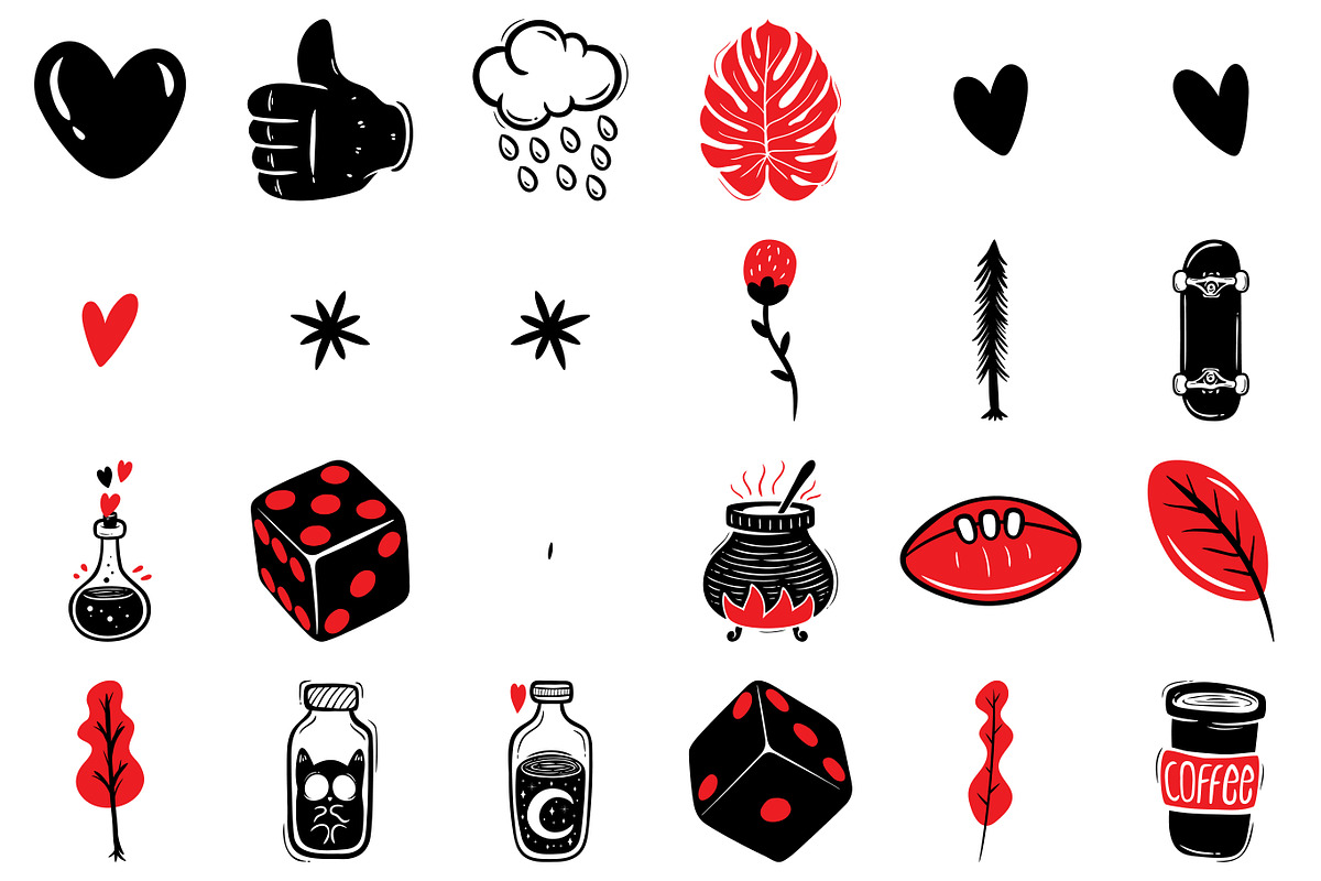 216 Cute Monsters & Design Elements, an Object Illustration by crafty (Photo 13 of 16)