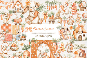 Carrot Easter Clipart 47 PNG, 5 JPG