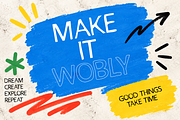 Woblen Hand-Drawn Display Font, a Handwritten Font by Muksal Creative (Thumbnail 8 of 14)