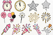 Happy New Year 2027 Clipart Party, a Seasonal Illustration by SugarCloudStudioArt (Thumbnail 4 of 6)
