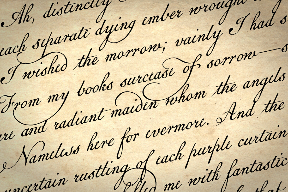 Geographica Script, fine 1700s cursive preview 4