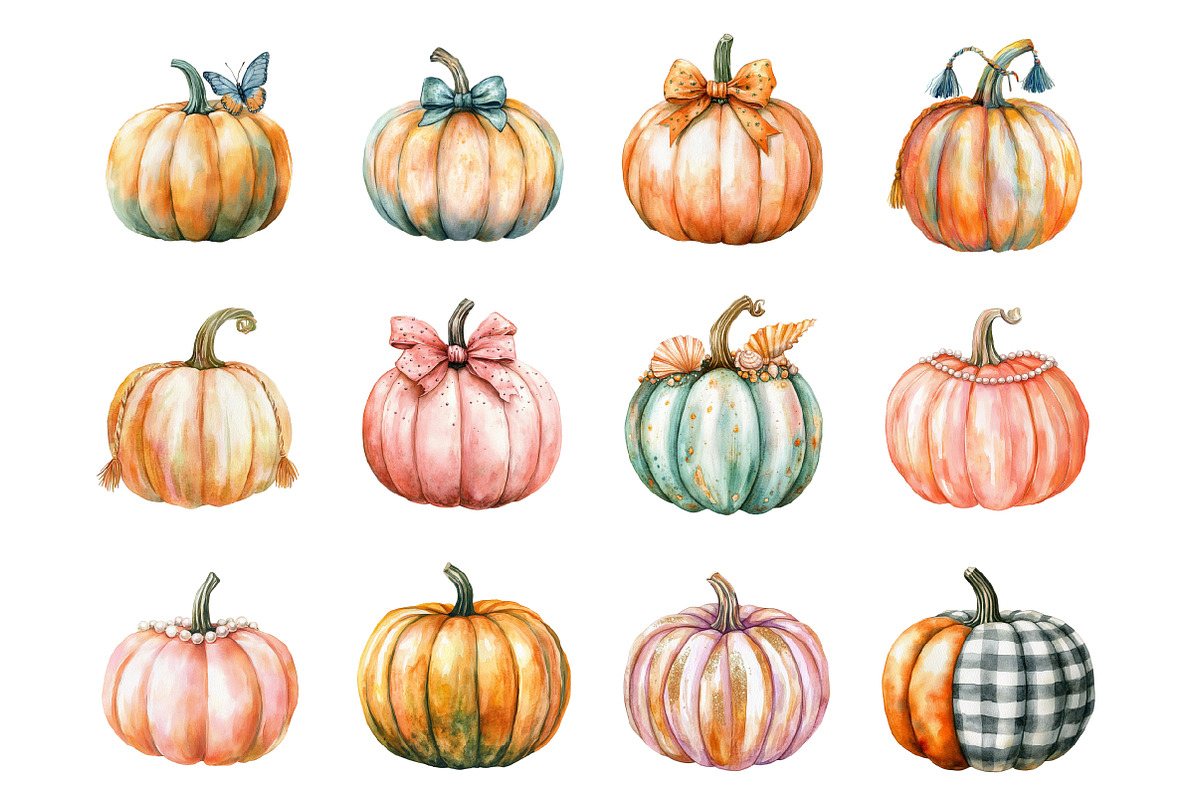 Pastel Preppy Pumpkin, an Illustration by Design Market (Photo 2 of 3)
