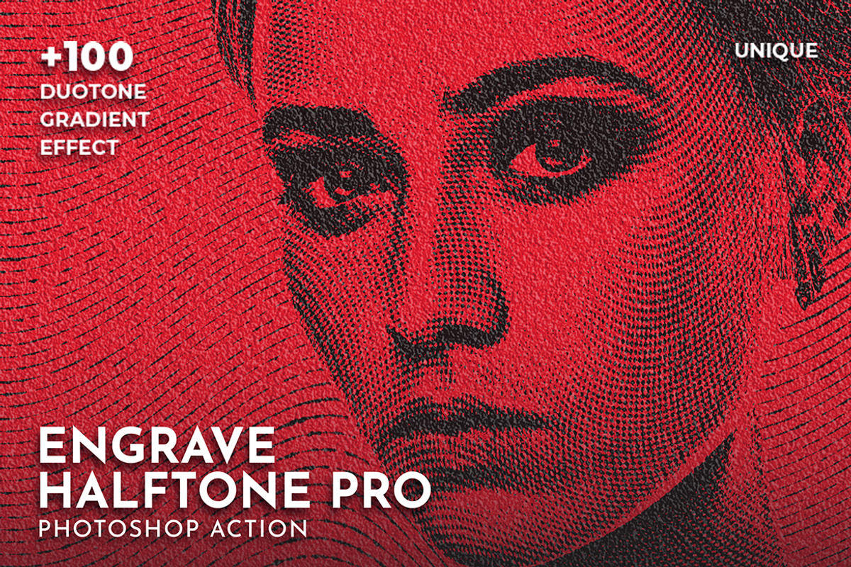 Engrave Halftone Pro Ps Action, an Action Add-On by ridvanpars (Photo 1 of 12)