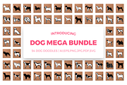 Vintage Dog Doodles Mega Bundle, an Illustration by duka (Thumbnail 1 of 19)