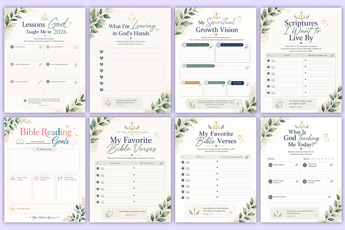 2027 Bible Reflection Journal Kdp, a Stationery Template by Mustafiz (Photo 3 of 5)