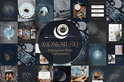 Midnight Sky Instagram Post Template, a Social Media Template by Hell Yeah Designs (Thumbnail 1 of 10)